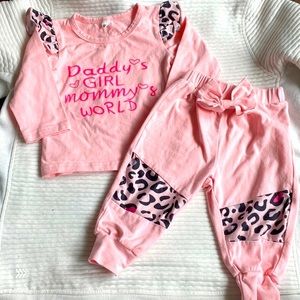 3-$30 Daddy’s girl mommy’s world matching set size 6-9 months